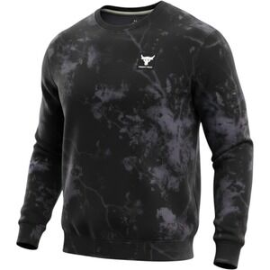 Under Armour Project Rock Black and Grayish Purple Tie-Dye Crewneck Sweatshirt